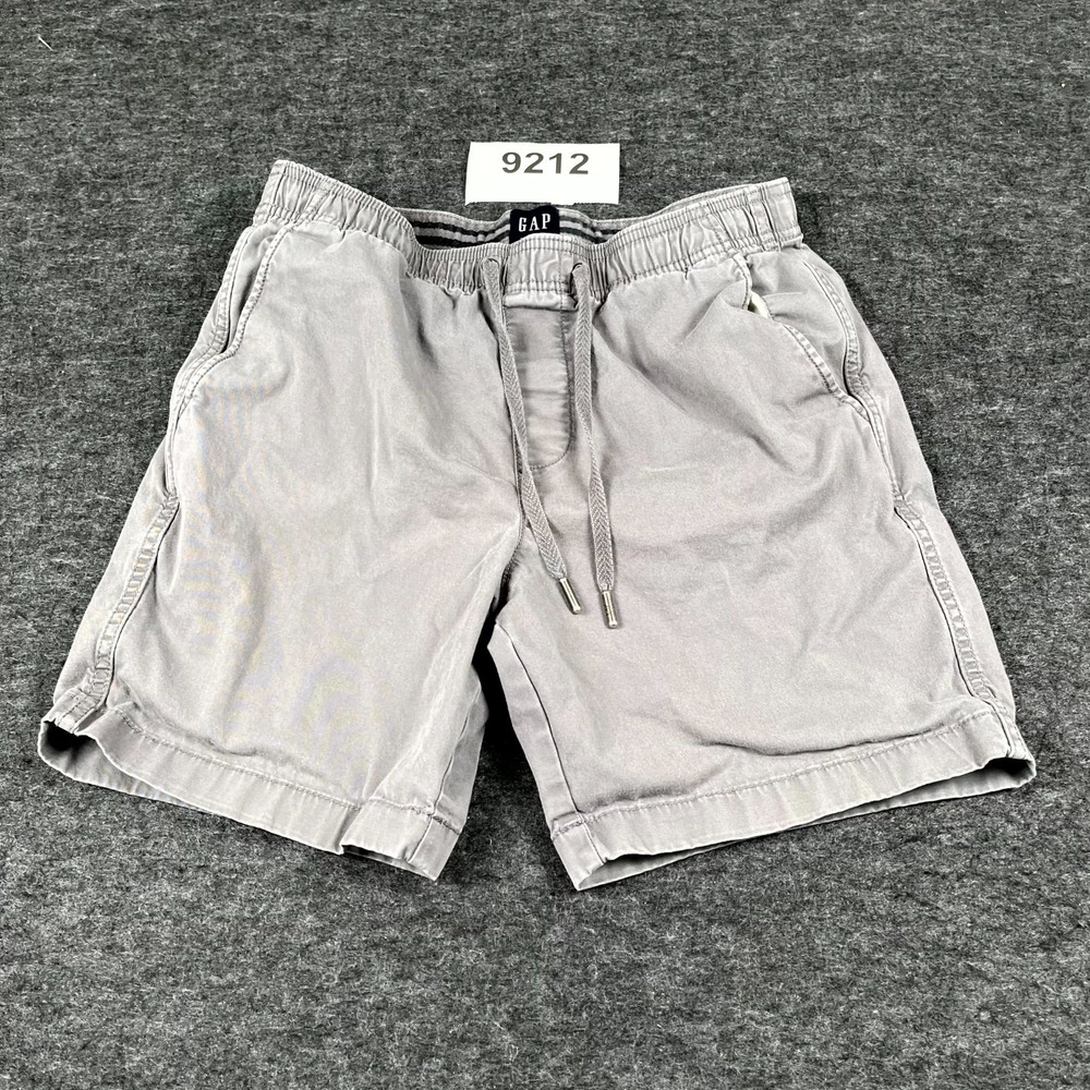 Gap 9212‎ Shorts Mens Small Gray Cotton Flat Front Drawstring Outdoor Streetwear